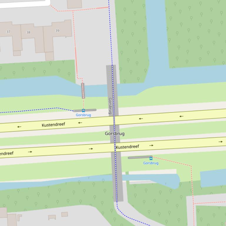 Kaart van de Gorsbrug.