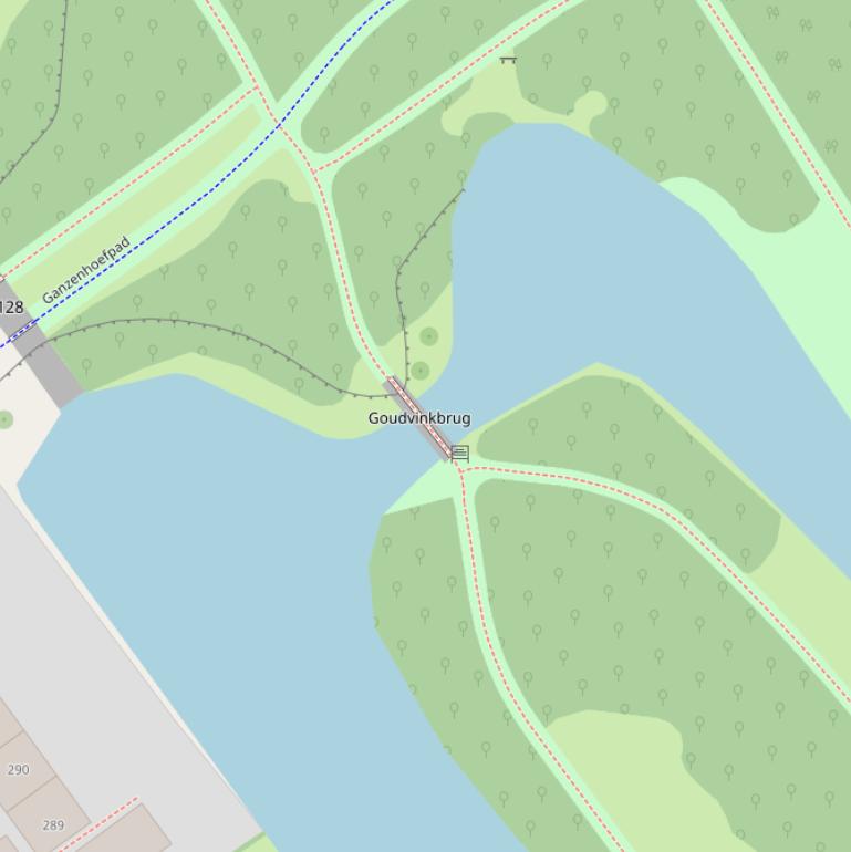 Kaart van de Goudhaanbrug.