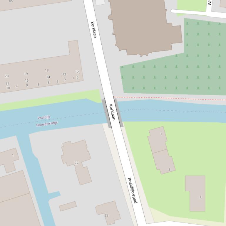 Kaart van de Graaflandsebrug.