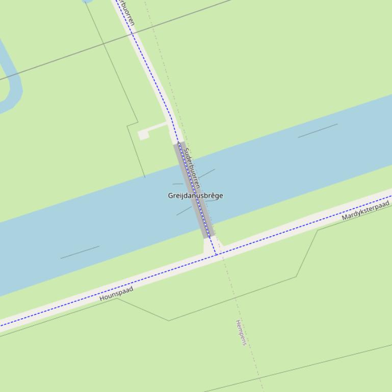 Kaart van  Greijdanusbrêge.