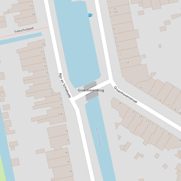 Kaart van de Groenhovenbrug.