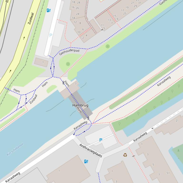 Kaart van de Hambrug.