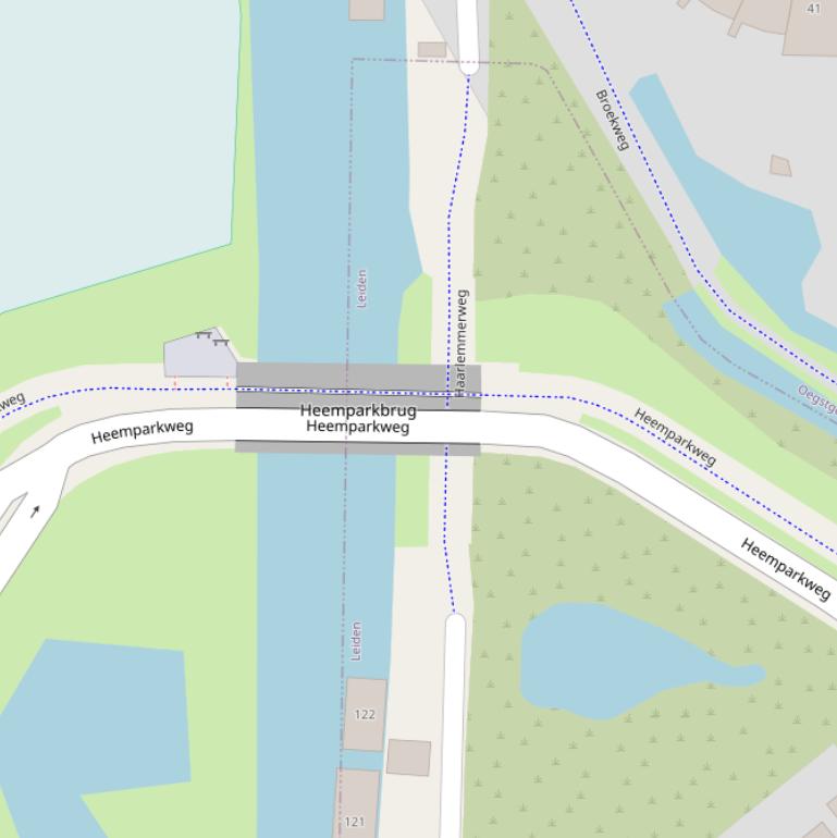 Kaart van de Heemparkbrug.