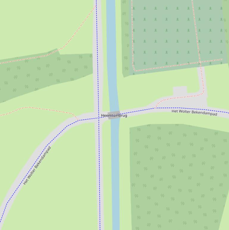 Kaart van de Heemtuinbrug.