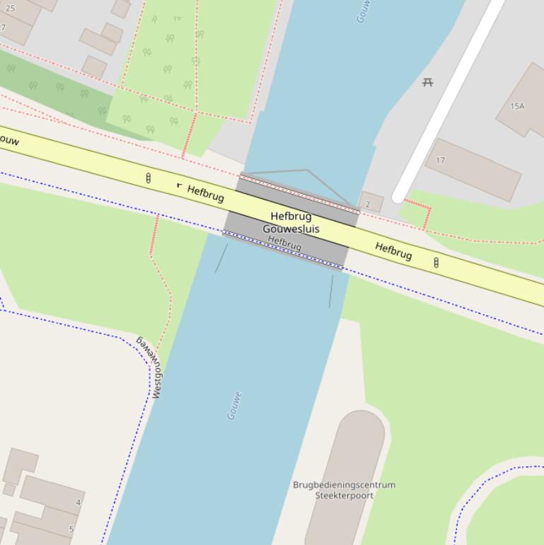 Kaart van de Hefbrug.