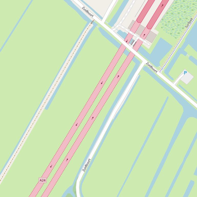 Kaart van de Hollandtunnel.