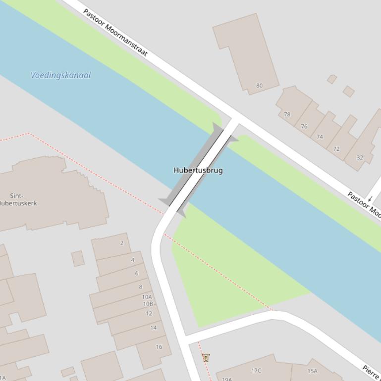 Kaart van de Hubertusbrug.