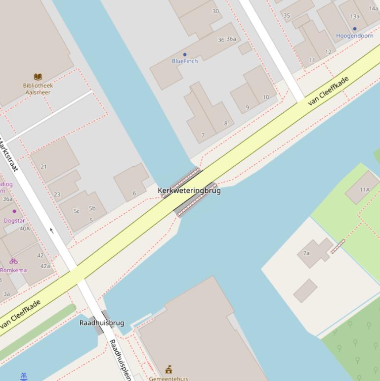 Kaart van de Kerkweteringbrug.