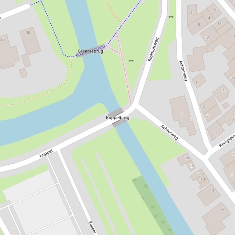 Kaart van de Koppelbrug.