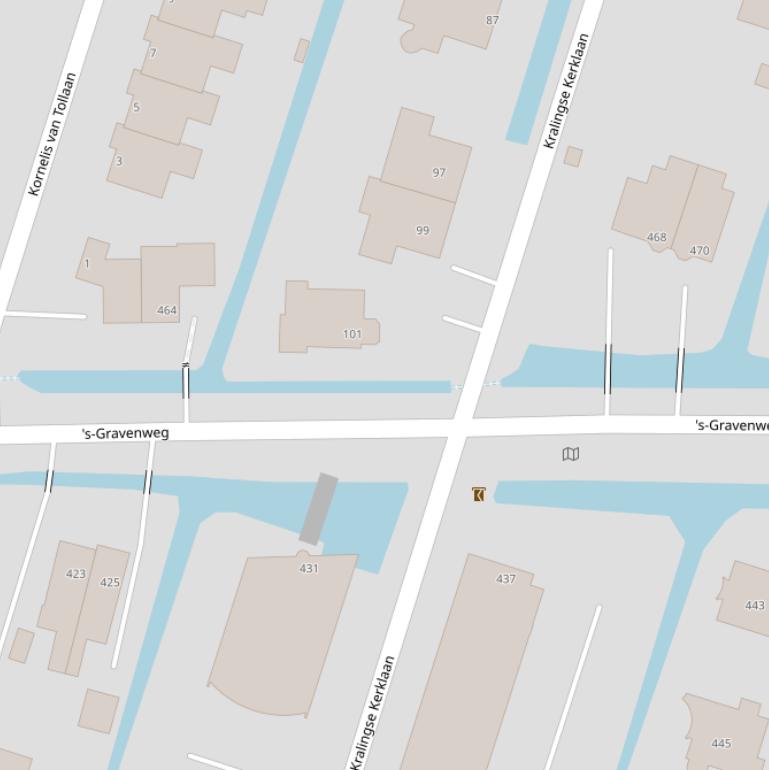 Kaart van de Kralingse Kerkbrug.