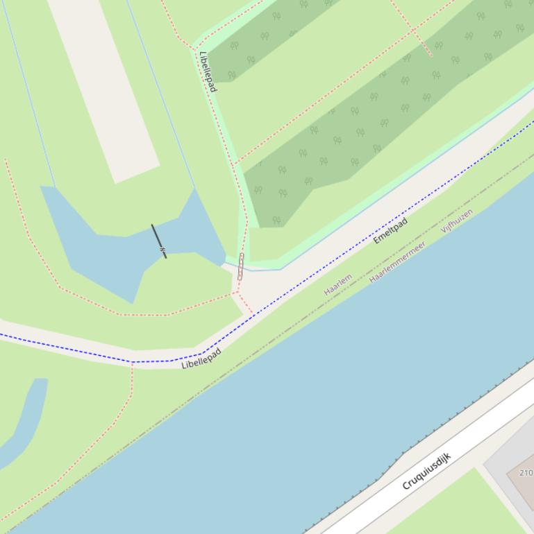 Kaart van de Libellebrug.