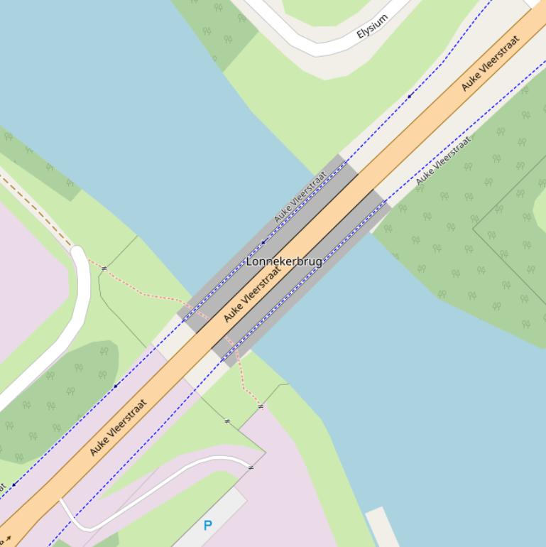 Kaart van de Lonnekerbrug.