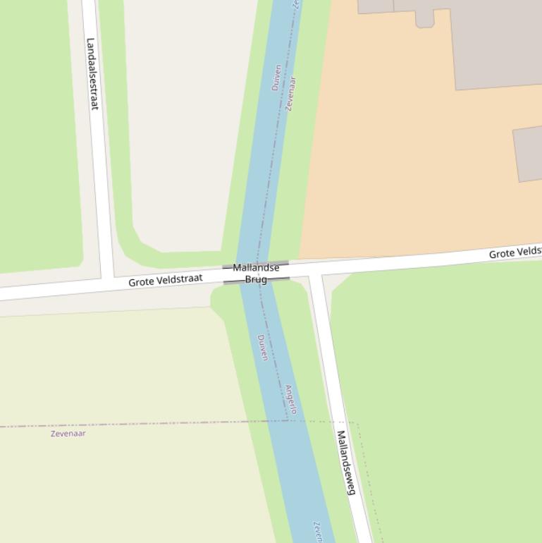 Kaart van de Mallandse brug.