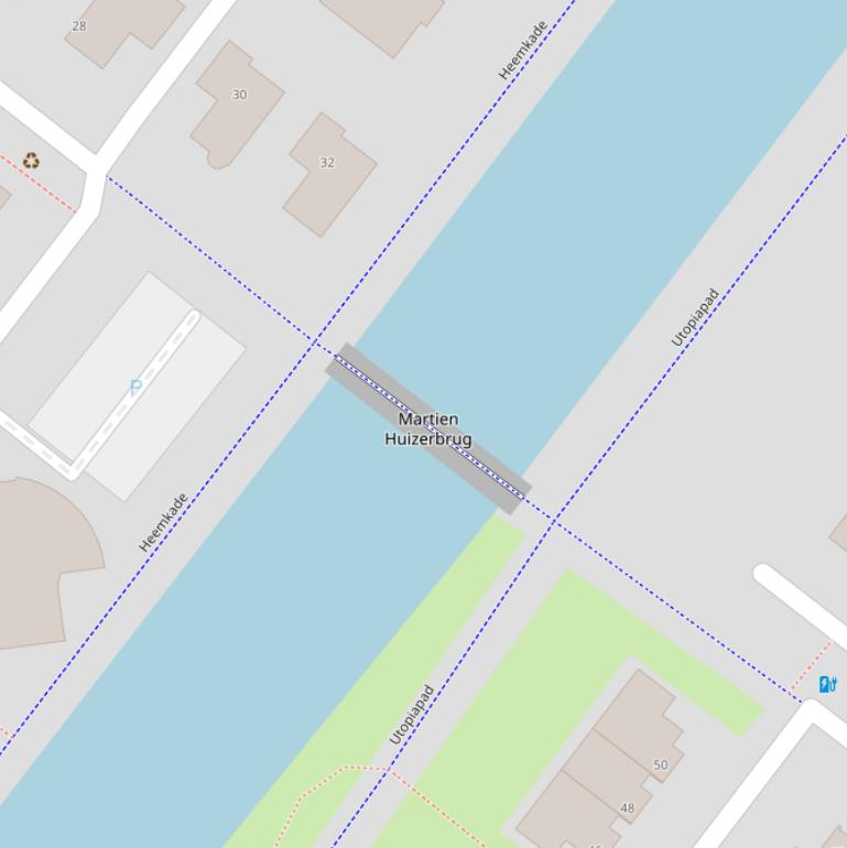 Kaart van  Martien Huizerbrug.