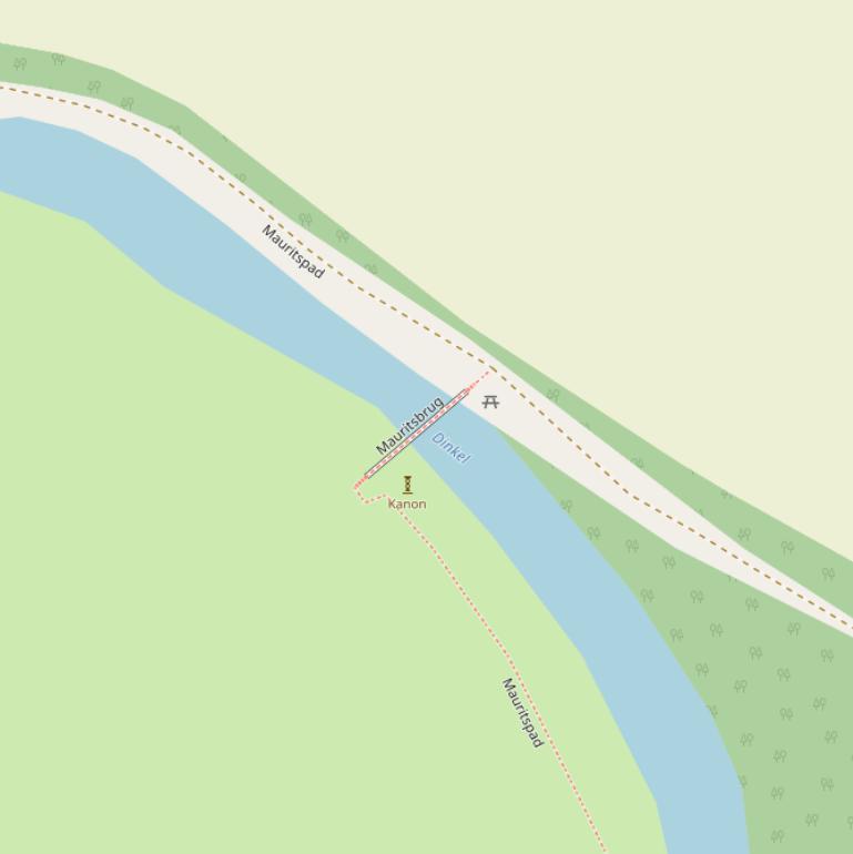 Kaart van de Mauritsbrug.