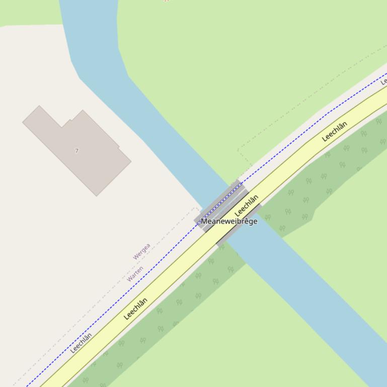 Kaart van  Meaneweibrêge.