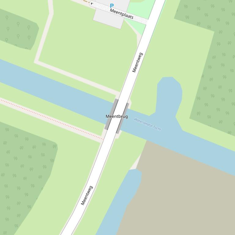 Kaart van de Meentbrug.