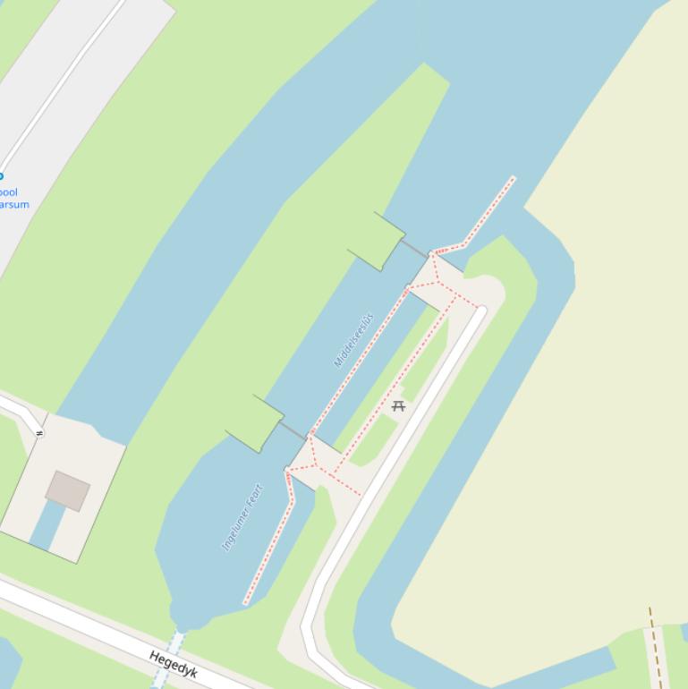 Kaart van  Middelseeslûs.