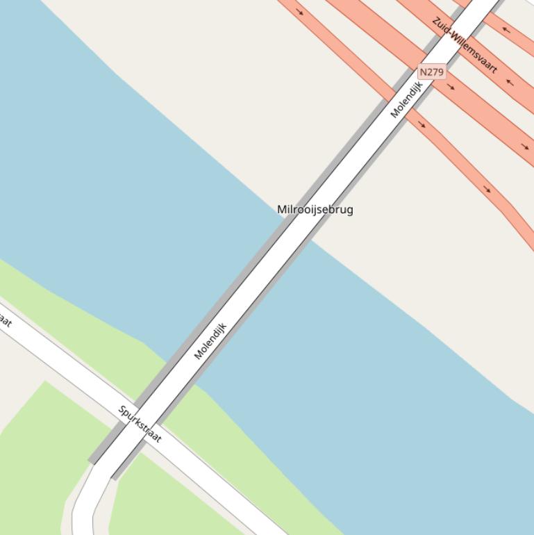 Kaart van de Milrooijsebrug.