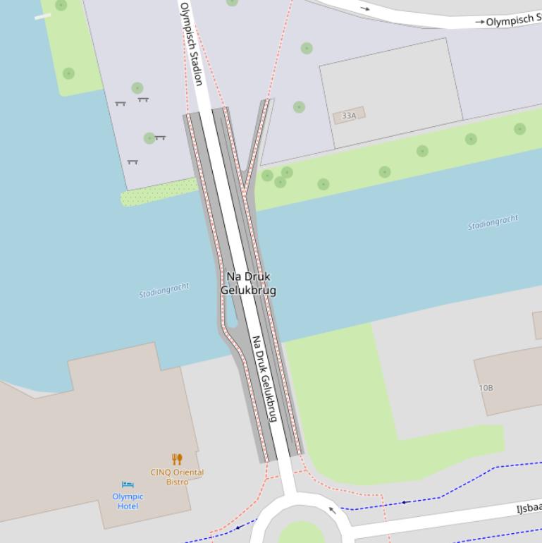 Kaart van de Na Druk Gelukbrug.