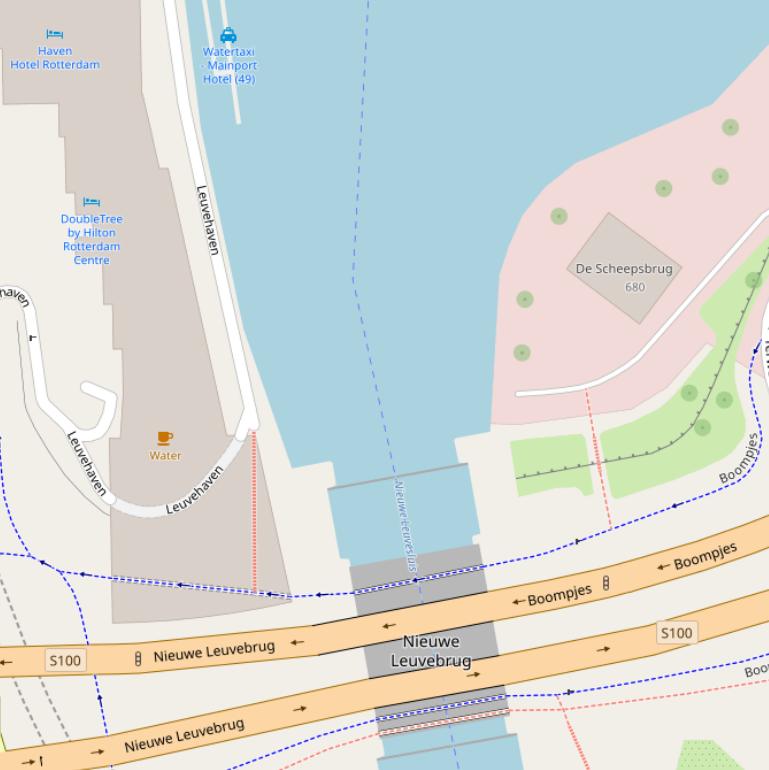 Kaart van de Nieuwe Leuvesluis.