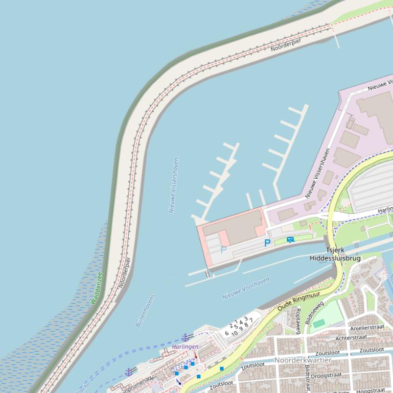 Kaart van  Noorderpier.