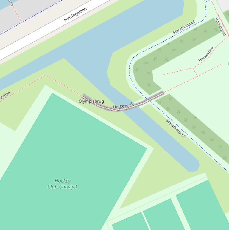 Kaart van de Olympiabrug.