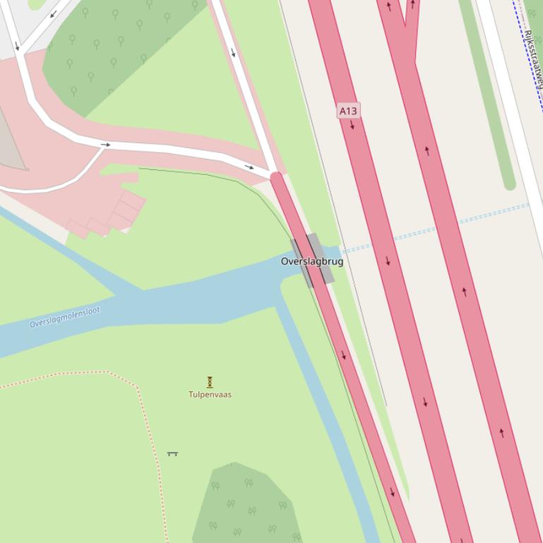 Kaart van de Overslagbrug.