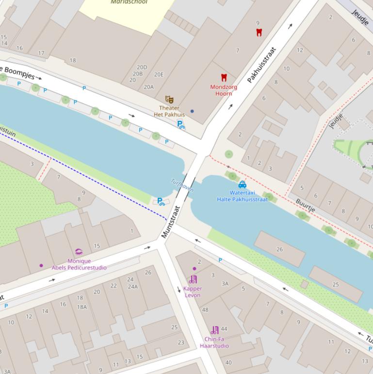 Kaart van de Pakhuisbrug.