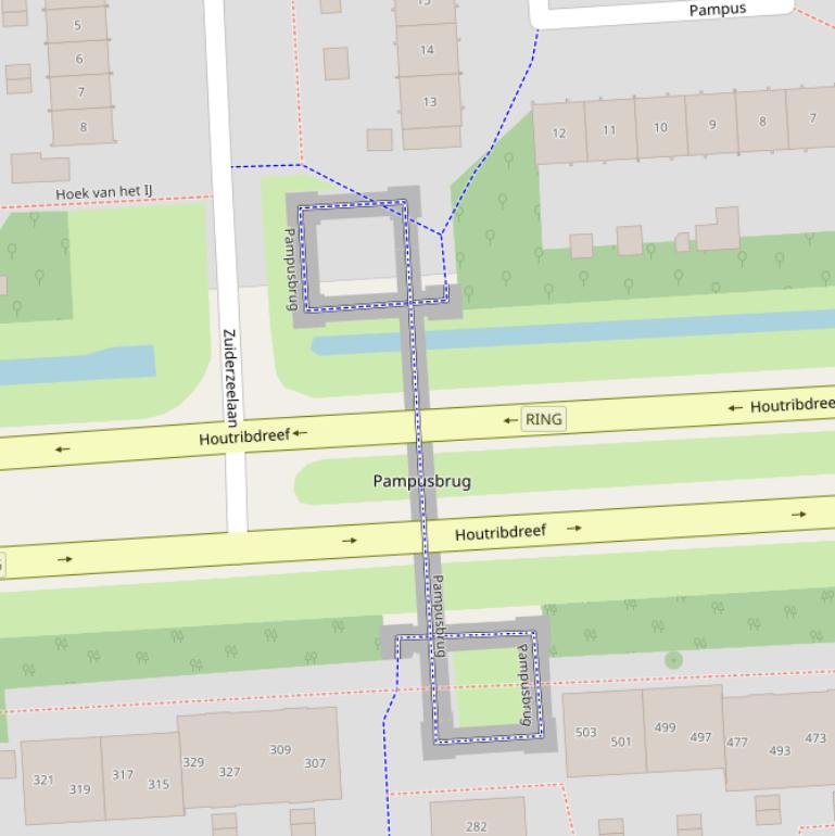 Kaart van de Pampusbrug.