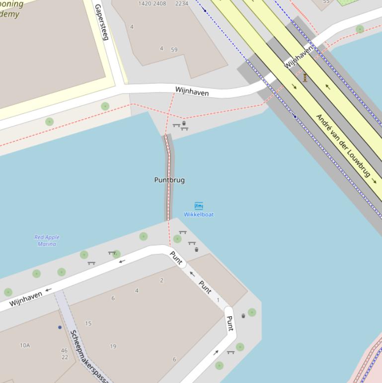 Kaart van de Puntbrug.