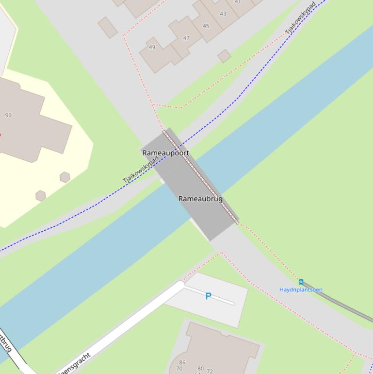 Kaart van de Rameaubrug.