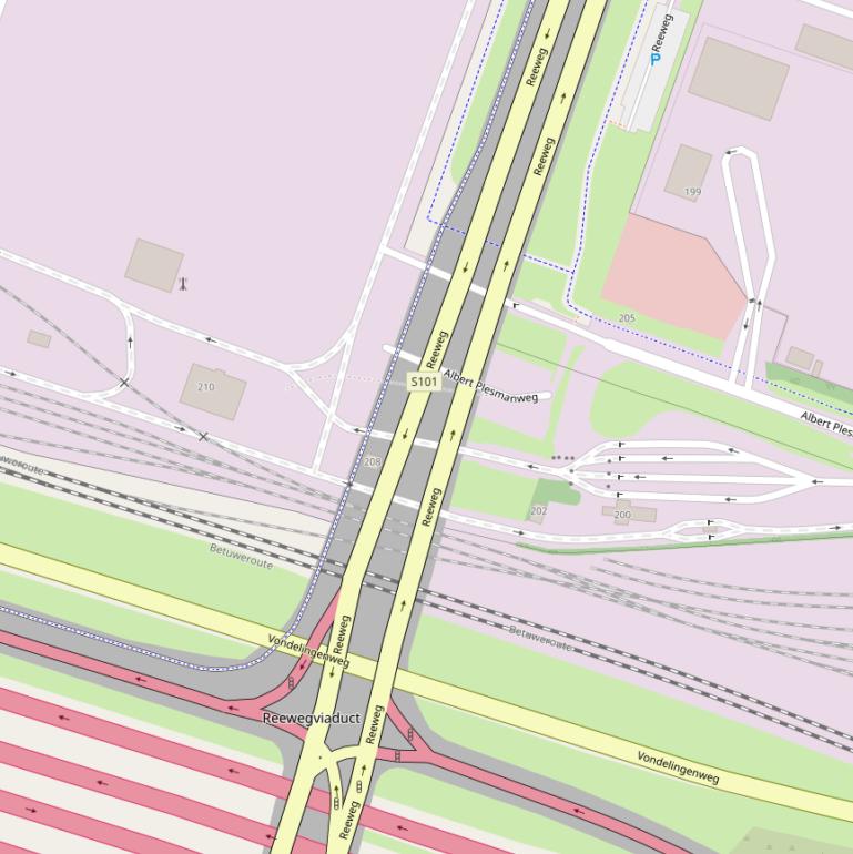 Kaart van  Reewegviaduct.