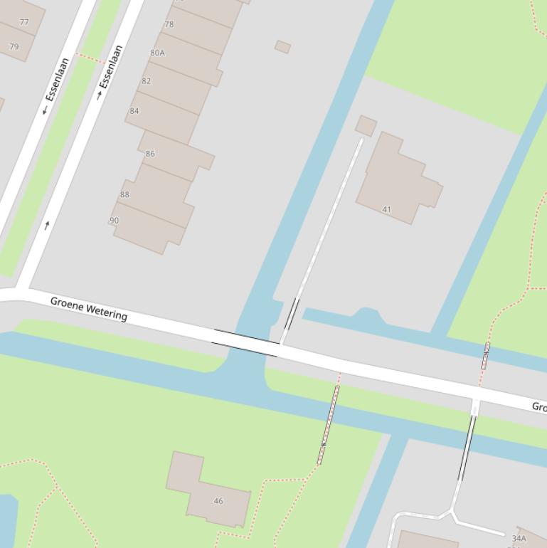 Kaart van de ’s-Gravenhofbrug.