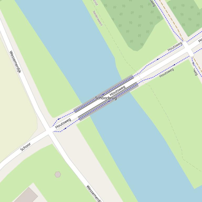 Kaart van de Schoorbrug.