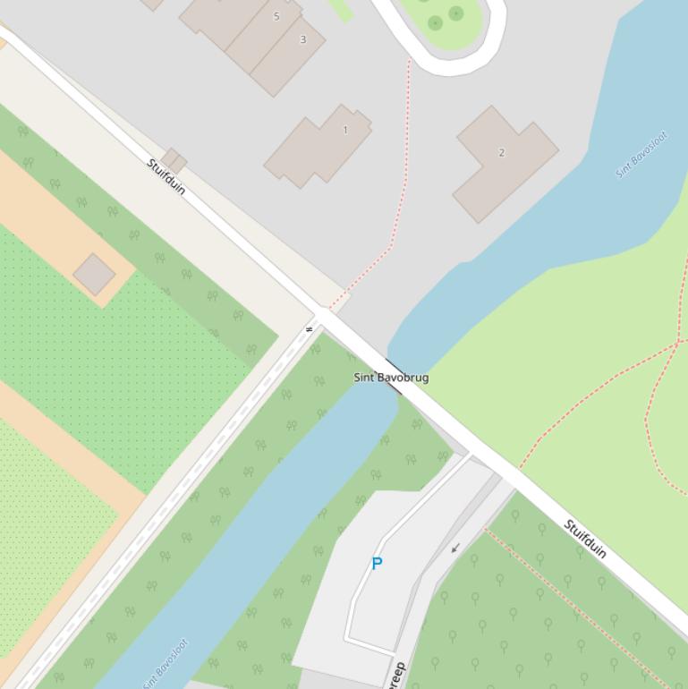 Kaart van de Sint Bavobrug.