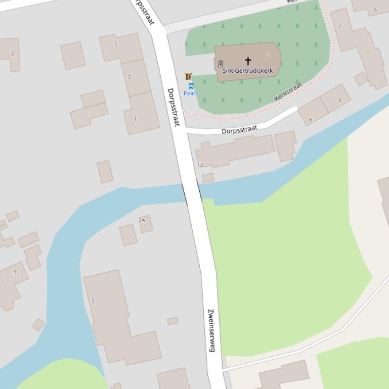 Kaart van  Skoalbrêge.