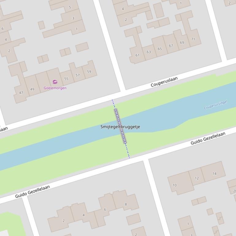 Kaart van  Smijtegeltbruggetje.