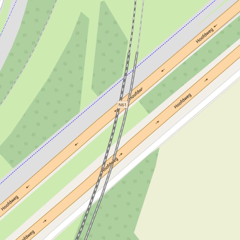 Kaart van de Spoorviaduct Finlandweg/Hoofdweg.