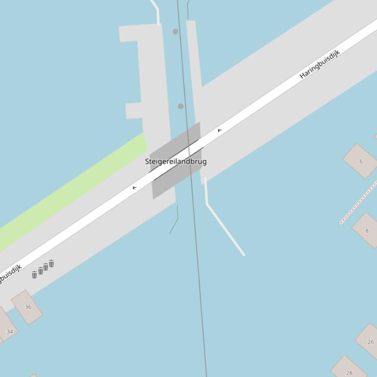 Kaart van de Steigereilandbrug.