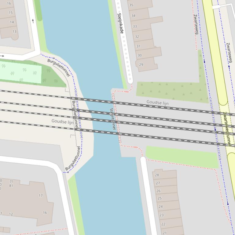 Kaart van de Steijntunnel.