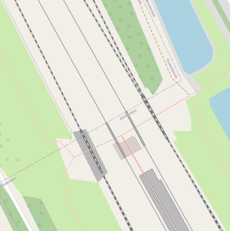 Kaart van de Strandvlietspoorbrug.