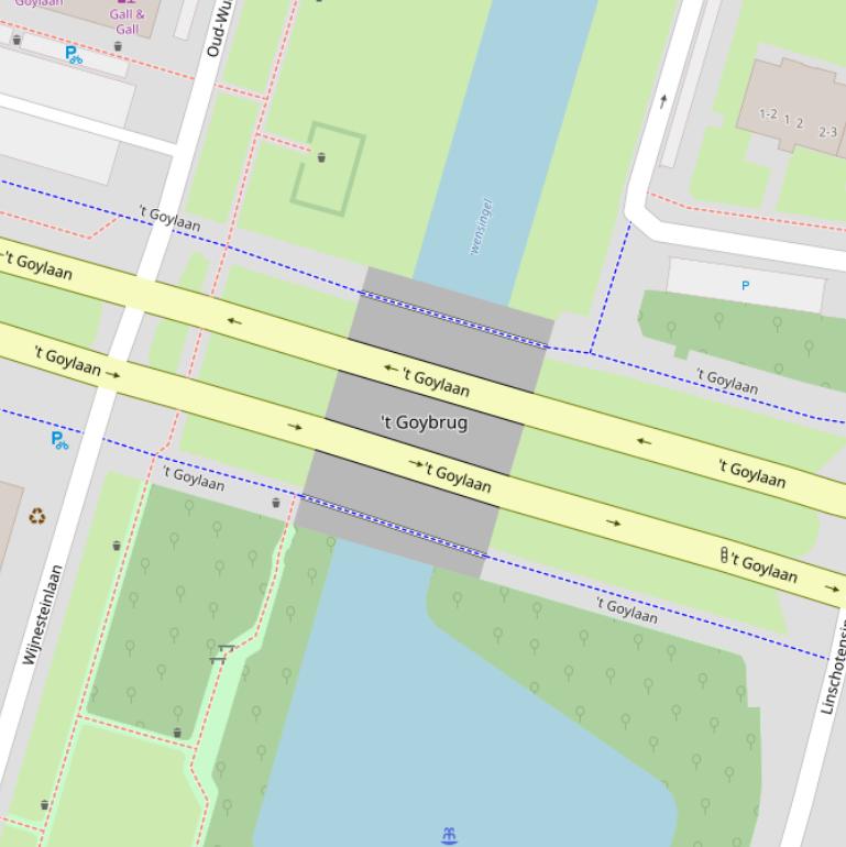 Kaart van de ’t Goybrug.