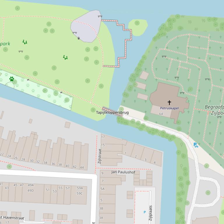 Kaart van de Tapijtkloppersbrug.