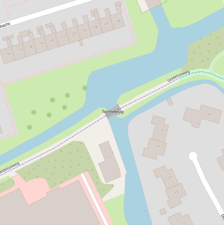 Kaart van de Tochtebrug.