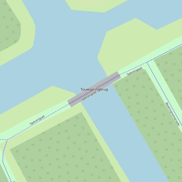 Kaart van de Touwspringbrug.