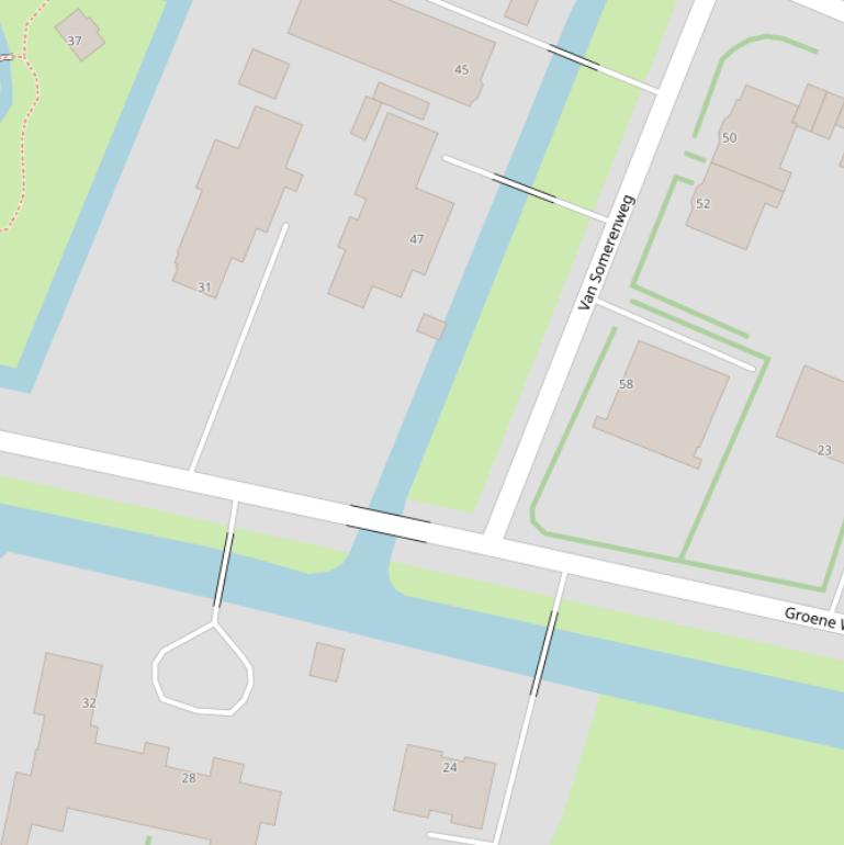 Kaart van de Trompenburgsebrug.