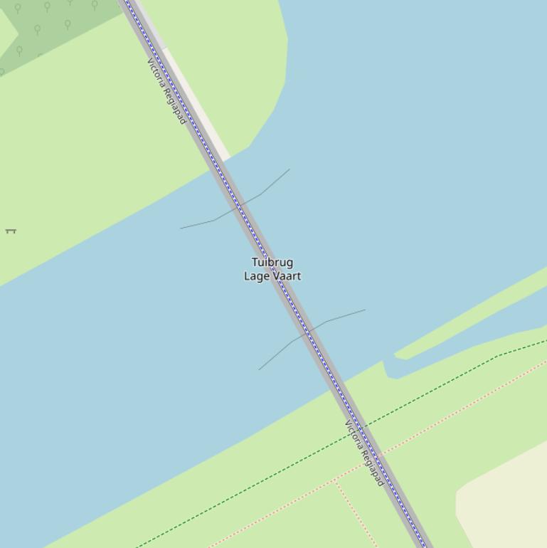 Kaart van  Tuibrug Lage vaart.