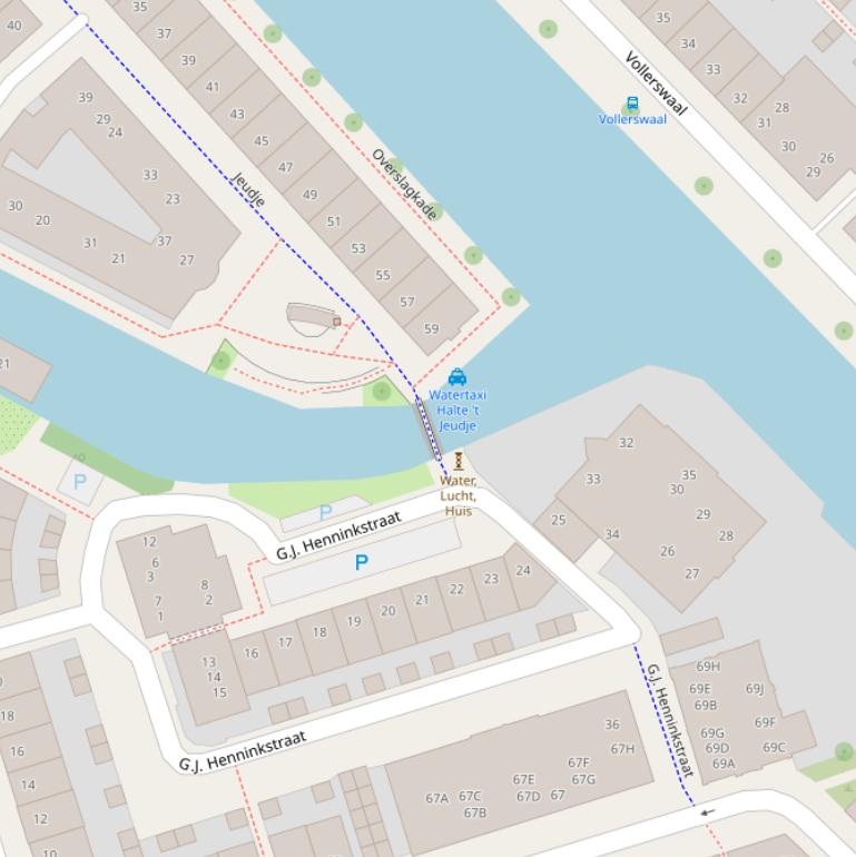 Kaart van de Turfhavenbrug.