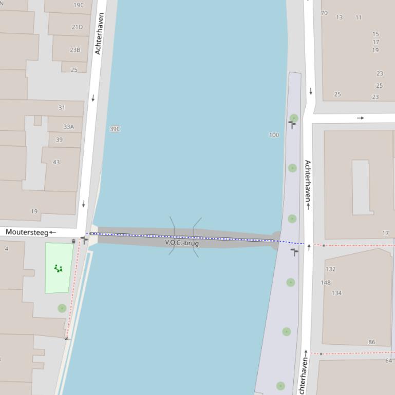 Kaart van de V.O.C.-brug.